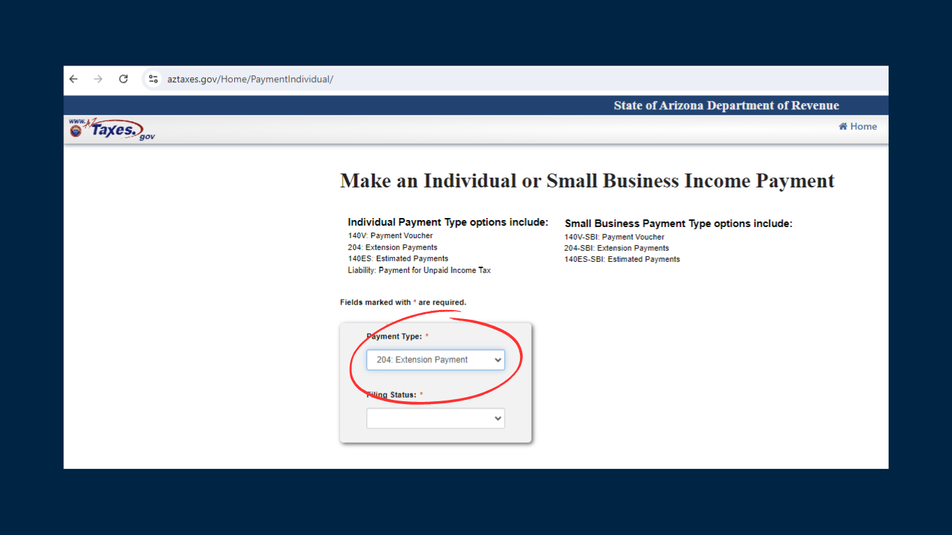 Image Arizona Tax Extension Online Form 204